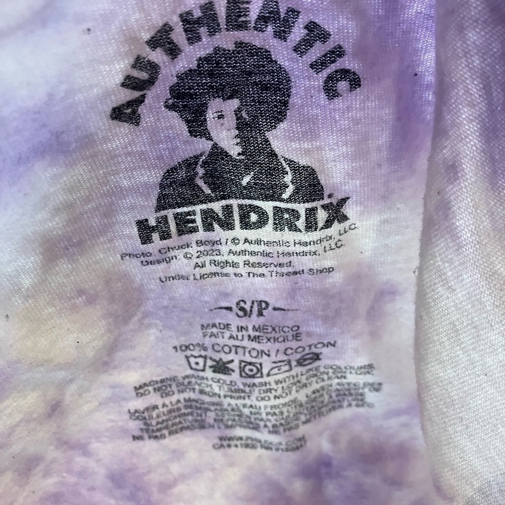 Purple Tie-Dye Hendrix Graphic T-Shirt - Picture 3 of 3